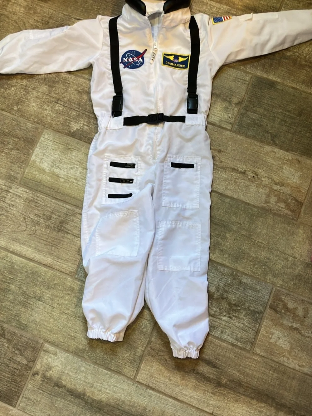 NASA Kids White Astronaut Costume Jumpsuit